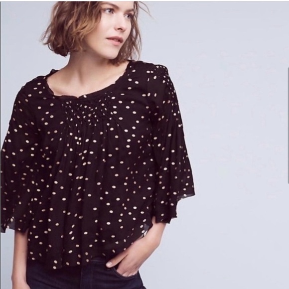 Anthropologie Floreat | ‘everafter’ Cropped Flowy Blouse - Picture 4 of 5